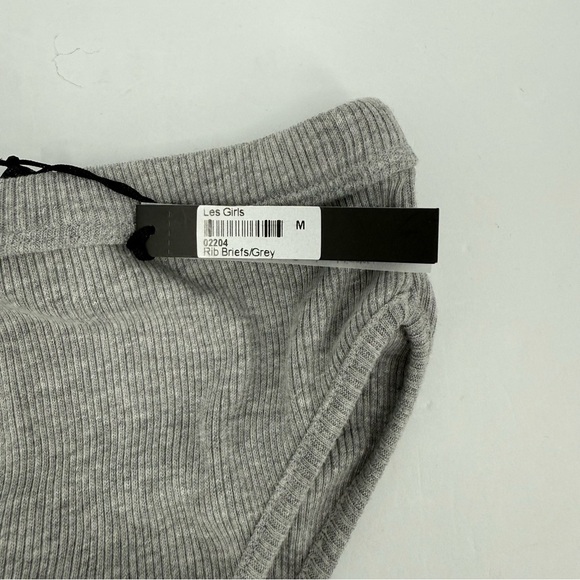 Gooseberry Intimates Les Girls Rib Breifs in Gray Size M NWT - Picture 8 of 11